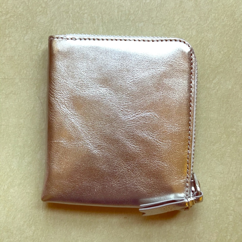 Comme Des Garcons silver leather wallet
